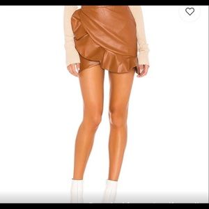 MAJORELLE Poseidon Mini Skirt in Brown Spice